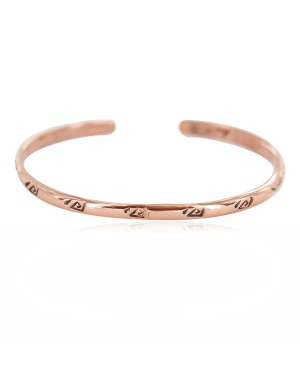 Certified Authentic Handmade Navajo Native American Pure Copper Bracelet 13152-2