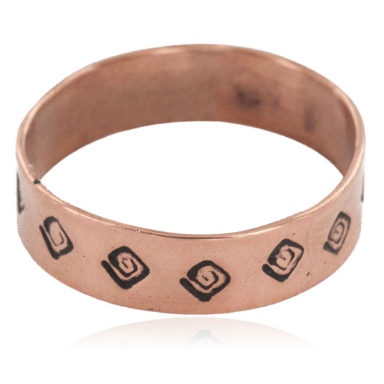 Certified Authentic Handmade Navajo Native American Pure Copper Ring 17091-5 Certified Authentic Handmade Navajo Native American Pure Copper Ring 17091-5