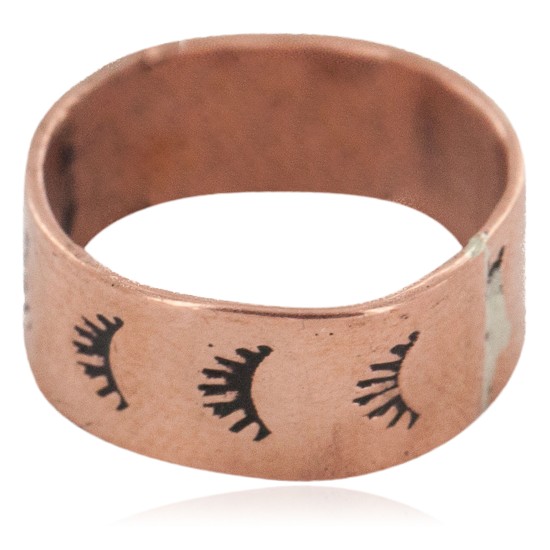 Certified Authentic Handmade Navajo Native American Pure Copper Ring 17094-4