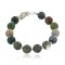 Certified Authentic Navajo Natural Agate Link Native American Bracelet 12742-105