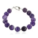 Navajo Natural Amethyst Link Native American Bracelet 1 12742-114