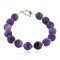 Certified Authentic Navajo Natural Amethyst Link Native American Bracelet 1 12742-114