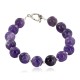 Certified Authentic Navajo Natural Amethyst Link Native American Bracelet 1 12742-114