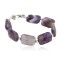 Certified Authentic Navajo Natural Amethyst Link Native American Bracelet 12742-108