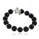 Certified Authentic Navajo Natural Black Onyx Link Native American Bracelet 12742-107