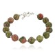 Certified Authentic Navajo Natural Jasper Link Native American Bracelet 12742-110