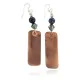 Handmade Navajo Natural Lapis Native American Pure Copper Dangle Earrings 18211-5
