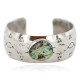 Certified Authentic Handmade Navajo Natural Mountain Turquoise Native American Nickel Bracelet 13092-3