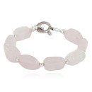 Certified Authentic Navajo Natural Native American Pink Quartz Link Bracelet 12742-112