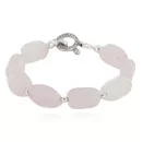 Navajo Natural Native American Pink Quartz Link Bracelet 12742-112