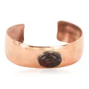 Handmade Navajo Natural Red Jasper Native American Pure Copper Bracelet 13111-5