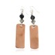 Certified Authentic Handmade Navajo Natural Snowflakes Obsidian Native American Pure Copper Dangle Earrings 18211-4