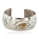 Certified Authentic Handmade Navajo Natural Turquoise Native American Nickel Bracelet  13082-4