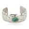 Certified Authentic Handmade Navajo Natural Turquoise Native American Nickel Bracelet 13092-1
