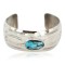 Certified Authentic Handmade Navajo Natural Turquoise Native American Nickel Bracelet 13092-2