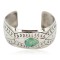 Certified Authentic Handmade Navajo Natural Turquoise Native American Nickel Bracelet 13092-4