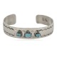 Certified Authentic Handmade Navajo Natural Turquoise Native American Nickel Bracelet 13141-9