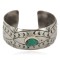 Certified Authentic Handmade Navajo Natural Turquoise Native American Nickel Bracelet 92001-2