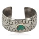 Certified Authentic Handmade Navajo Natural Turquoise Native American Nickel Bracelet 92001-2 Certified Authentic Handmade Navajo Natural Turquoise Native American Nickel Bracelet 92001-2