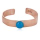 Certified Authentic Handmade Navajo Natural Turquoise Native American Pure Copper Bracelet 24494-4