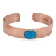 Handmade Navajo Natural Turquoise Native American Pure Copper Bracelet 24494-7 Handmade Navajo Natural Turquoise Native American Pure Copper Bracelet 24494-7
