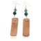Certified Authentic Handmade Navajo Natural Turquoise Native American Pure Copper Dangle Earrings 18211-2
