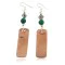 Handmade Navajo Natural Turquoise Native American Pure Copper Dangle Earrings 18211-2
