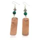 Handmade Navajo Natural Turquoise Native American Pure Copper Dangle Earrings 18211-2 Handmade Navajo Natural Turquoise Native American Pure Copper Dangle Earrings 18211-2