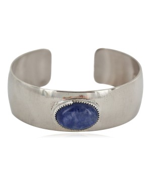 Certified Authentic Handmade Navajo Navajo Natural Lapis Native American Nickel Bracelet 13141-3