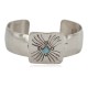 Certified Authentic Handmade Navajo Navajo Natural Turquoise Native American Nickel Bracelet 13143-3
