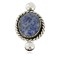 Certified Authentic Handmade Navajo Nickel and .925 Sterling Silver Natural Lapis Native American Money Clip 11250-2