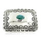 Certified Authentic Handmade Navajo Nickel Natural Turquoise Native American Buckle 1204-1 Certified Authentic Handmade Navajo Nickel Natural Turquoise Native American Buckle 1204-1