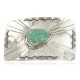Certified Authentic Handmade Navajo Nickel Natural Turquoise Native American Buckle 1211