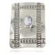 Certified Authentic Handmade Navajo Nickel White Howlite Native American Buckle 12960