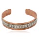 Certified Authentic Handmade Navajo Pure Copper and .925 Sterling Silver Native American Bracelet 12703-15