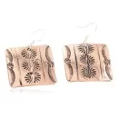 Handmade Navajo Pure Dangle Copper Native American Earrings 18169-4