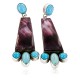 Certified Authentic Handmade Signed Navajo .925 Sterling Silver Native American Earrings Natural Turquoise Spiny Oyster Dangle Earrings 17901 Certified Authentic Handmade Signed Navajo .925 Sterling Silver Native American Earrings Natural Turquoise Spiny Oyster Dangle Earrings 17901
