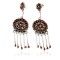 Certified Authentic Handmade Signed Zuni .925 Sterling Silver Dangle Native American Earrings Natural Coral 17954