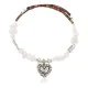 Heart Navajo Natural Pink Quartz Heishi Adjustable Wrap Native American Bracelet 13049-6 Heart Navajo Natural Pink Quartz Heishi Adjustable Wrap Native American Bracelet 13049-6