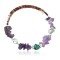 Certified Authentic Heart Navajo Natural Turquoise Amethyst Heishi Adjustable Wrap Native American Bracelet 13049-15