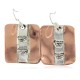 Certified Authentic Horse .925 Sterling Silver Handmade Navajo Native American Pure Copper Dangle Earrings 18249-2