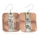 Certified Authentic Horse Head Handmade .925 Sterling Silver Navajo Native American Pure Copper Dangle Earrings 18249-6