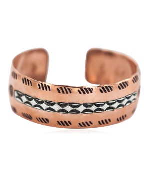 Certified Authentic Horse Maze Handmade Navajo .925 Sterling Silver Native American Pure Copper Bracelet  92018-10