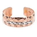 Horse Navajo .925 Sterling Silver Handmade Native American Pure Copper Bracelet 92005-16