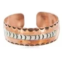 Horse Navajo Handmade .925 Sterling Silver Native American Pure Copper Bracelet 92005-3