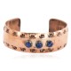 Certified Authentic Horse Navajo Handmade Natural Lapis Native American Pure Copper Bracelet 24508