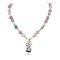 Certified Authentic Inlay Bird Navajo .925 Sterling Silver Natural Turquoise Agate Native American Necklace 15601