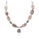 Certified Authentic Inlay Navajo .925 Sterling Silver Natural Turquoise Agate Native American Necklace  25289-4