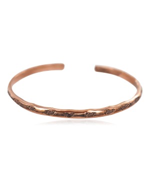 Certified Authentic Kokopelli Handmade Navajo Native American Pure Copper Bracelet 13156-2