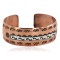 Certified Authentic Maze Handmade Navajo .925 Sterling Silver Native American Pure Copper Bracelet  92018-14